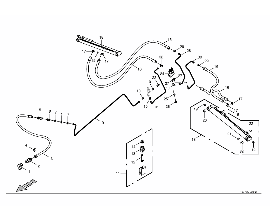 Hydraulik-elektrisk lyft.