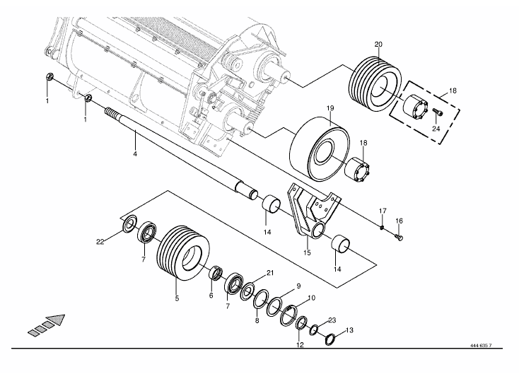 Pulley for changing directions