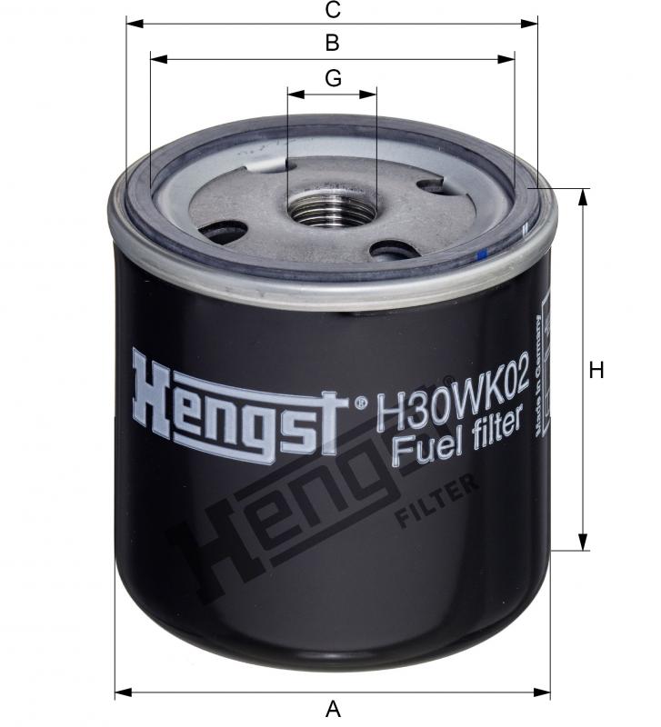 Hengst H30WK02, Bränslefilter-image