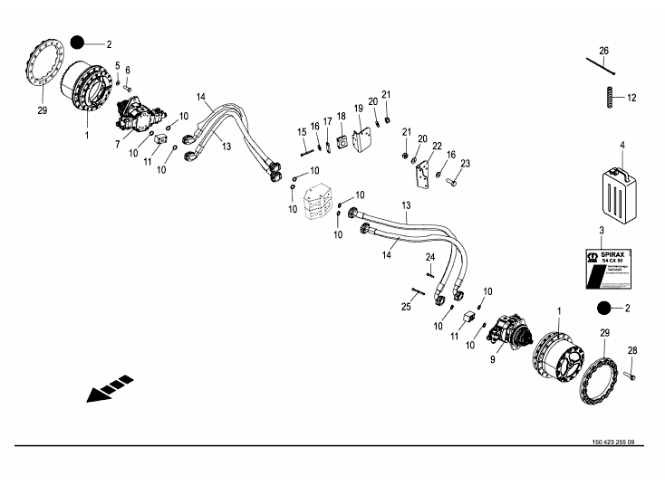 High pressure circuit - 4 wheel drive