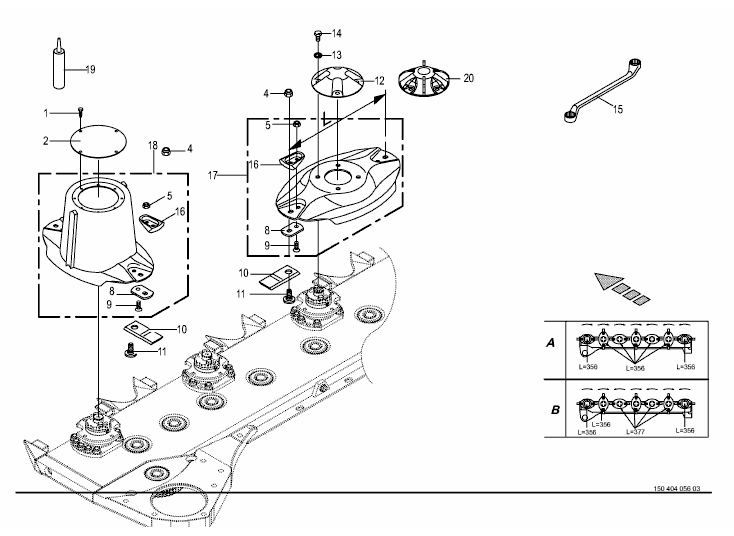 Blade fastening