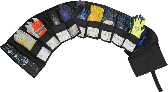 Väska med skyddshandskar i olika storlekar, 26 par-image