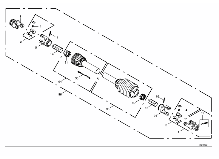 P.T.O axlar - Krone T 60