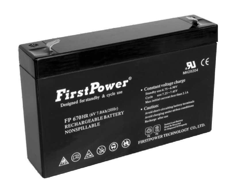 First Power VRLA, AGM, 6V 7,2Ah, FP672-image