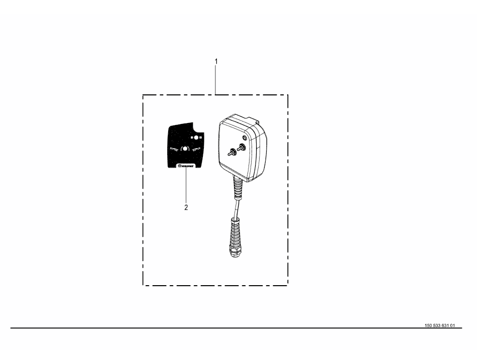 49.6 Electric-hydraulic single-rotor lifting mechanism - Operation box -optional