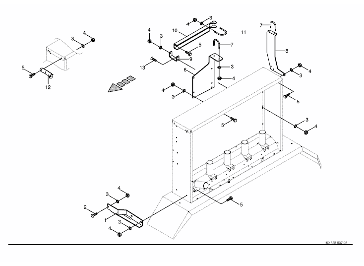 Pe roll box retainer -links/rechts