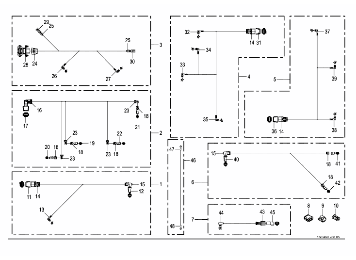 Various cable harnesses