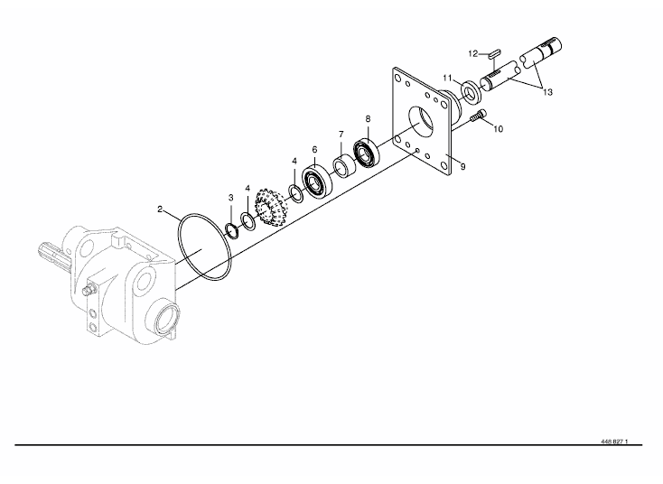 Main gearbox cpl.installed