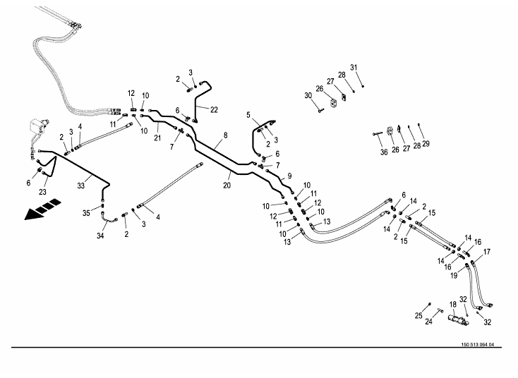 Hydraulics - side view of guard