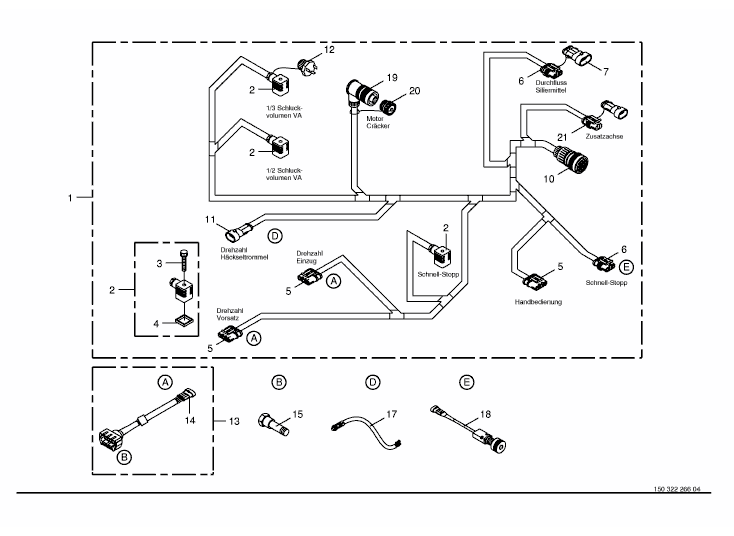 Cable harness - left lateral