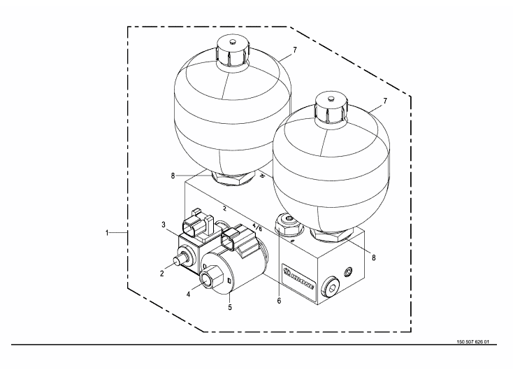 Hydraulic block - Mower relief