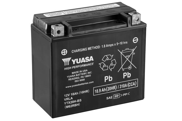 Yuasa MC YTX20H-BS Hög Effekt AGM, 12V 18,9 Ah, YTX20H-BS