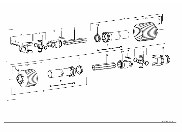 Universal shaft -Walterscheid