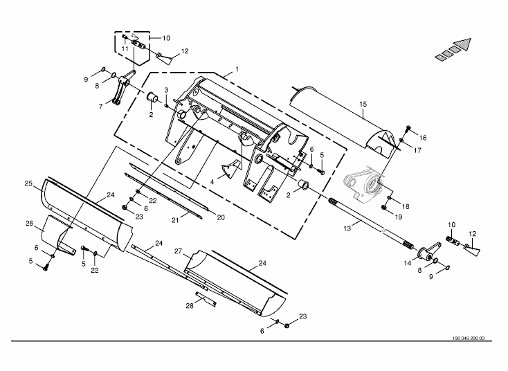 Housing - mounting parts -spring-mounted