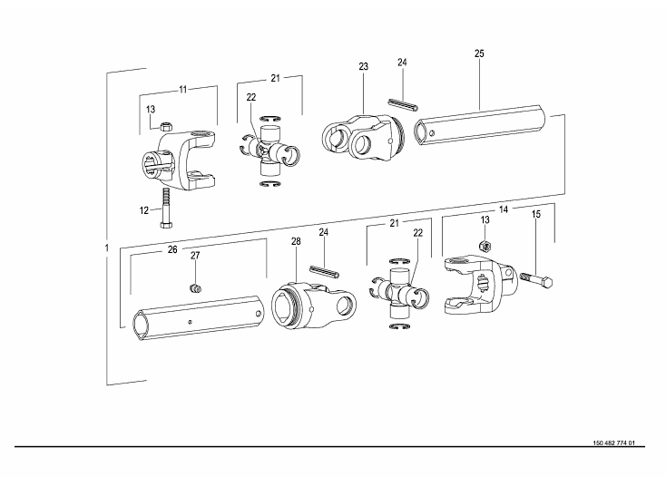 PTO axlar Walterscheid