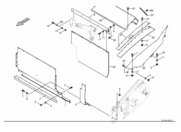 Front frame - Mounting parts