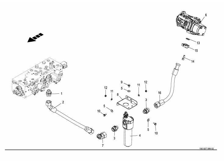 Hydraulik - tryckledningar / pump