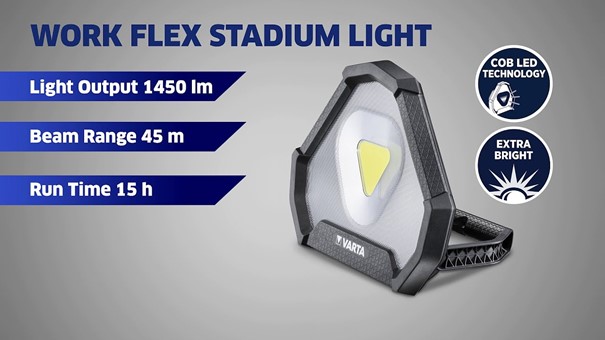 Arbetslampa Varta Work Flex Stadium Light, LED, 18647101401