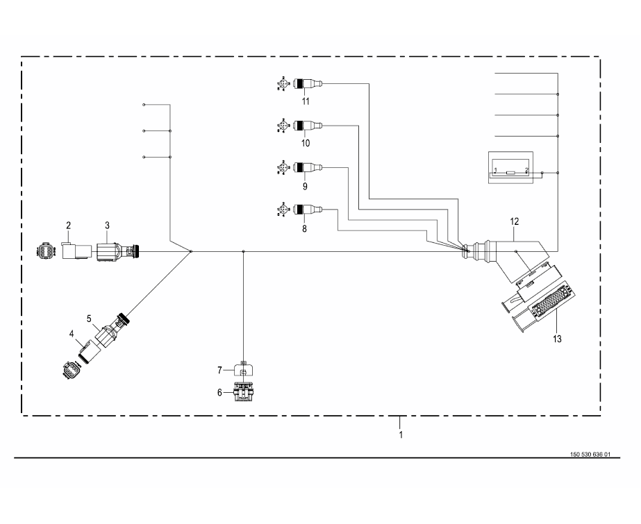 Cable harness - weighing device -optional