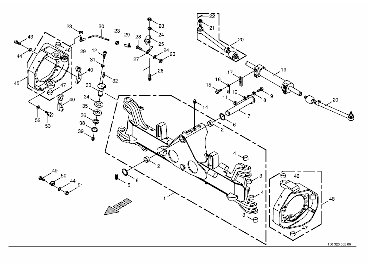 Steering axle