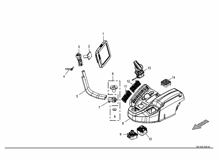 Cabin - terminal / armrest