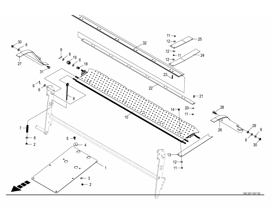 Feed rocker arm - chamber film wrapping