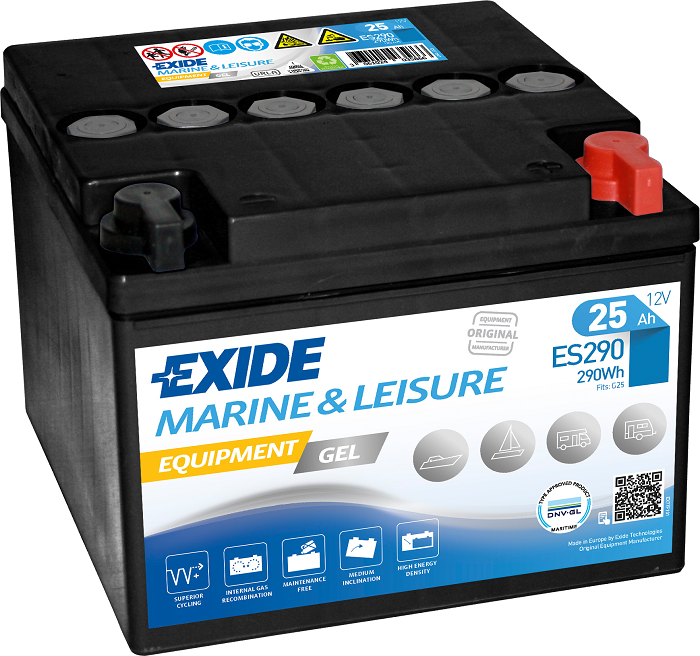 Exide Equipment Marine & Leisure GEL, 12V 25Ah, ES290-image