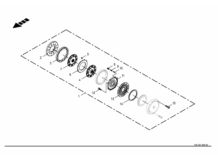 Hydraulic four-surface coupling