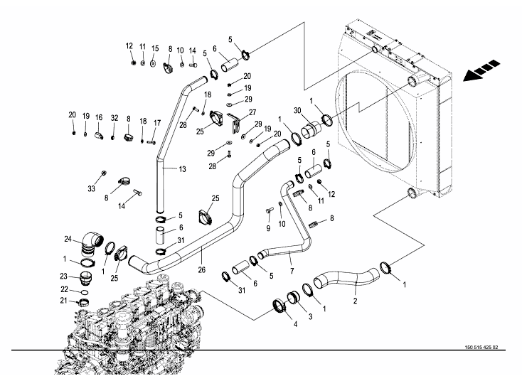 Engine piping