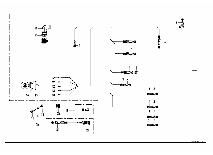 Cable harness - left front