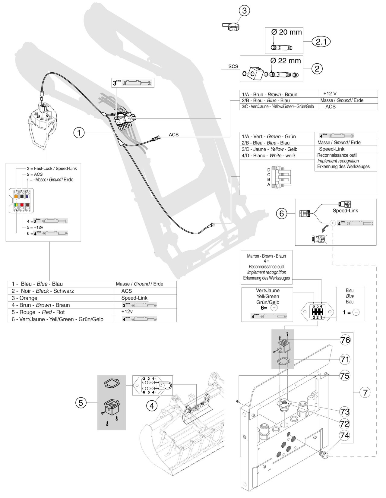 SCS for loader mith Speed Link + 4th function