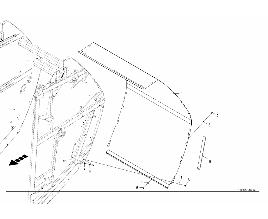 Rear housing - Mounting parts