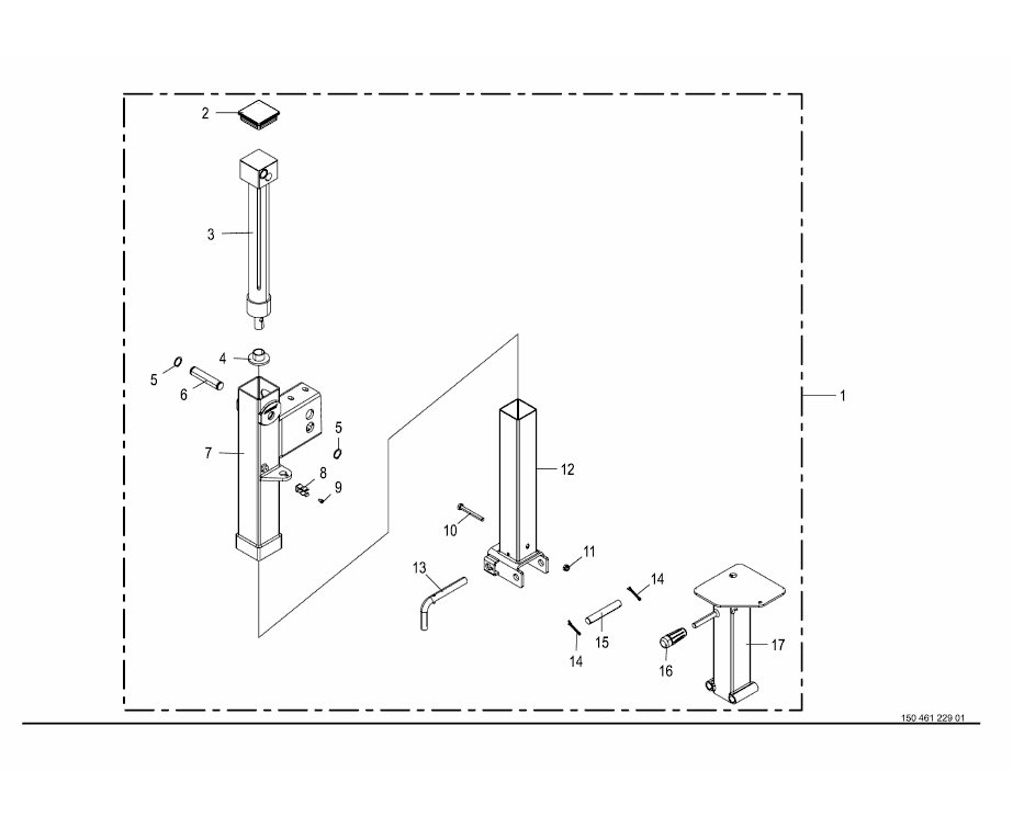 Hydraulic support jack -optional