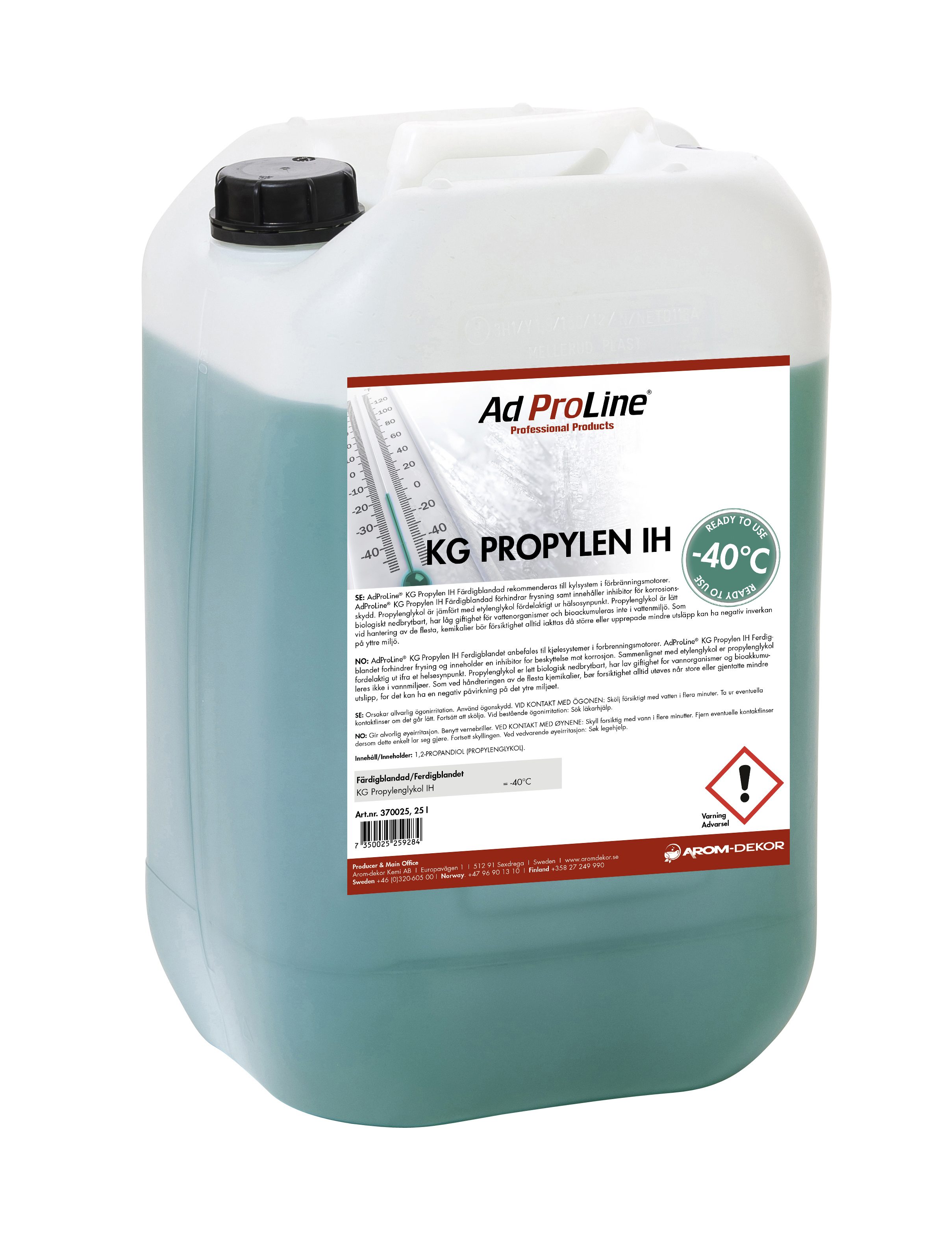 AdProLine® KG Propylen IH, Färdigblandad Grön, 25 liter dunk (2-pack)-image