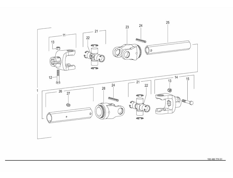 PTO axlar Walterscheid