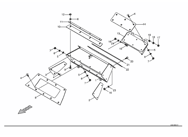 Channel -pivoting -not spring-mounted