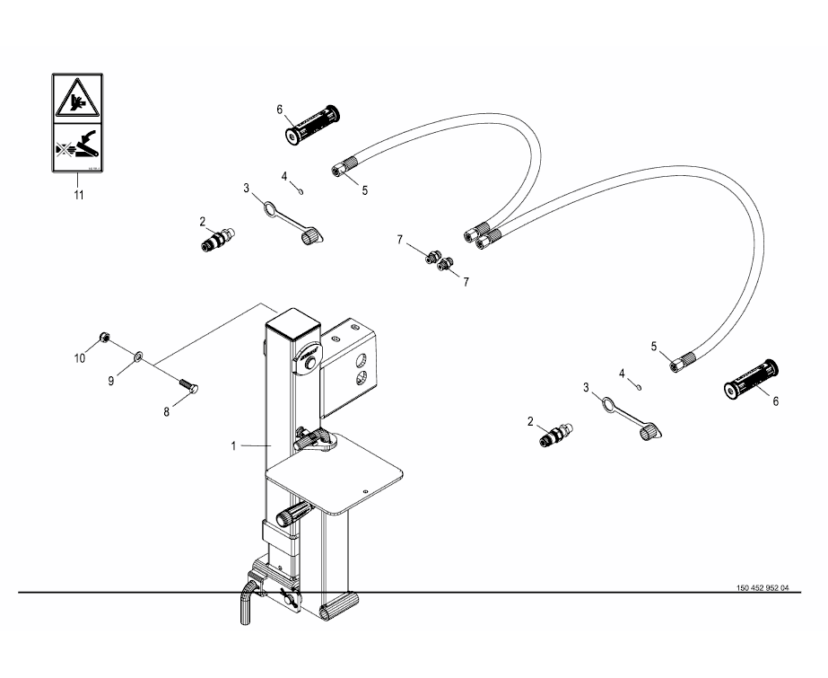 Hydraulisk stödfot - tillval