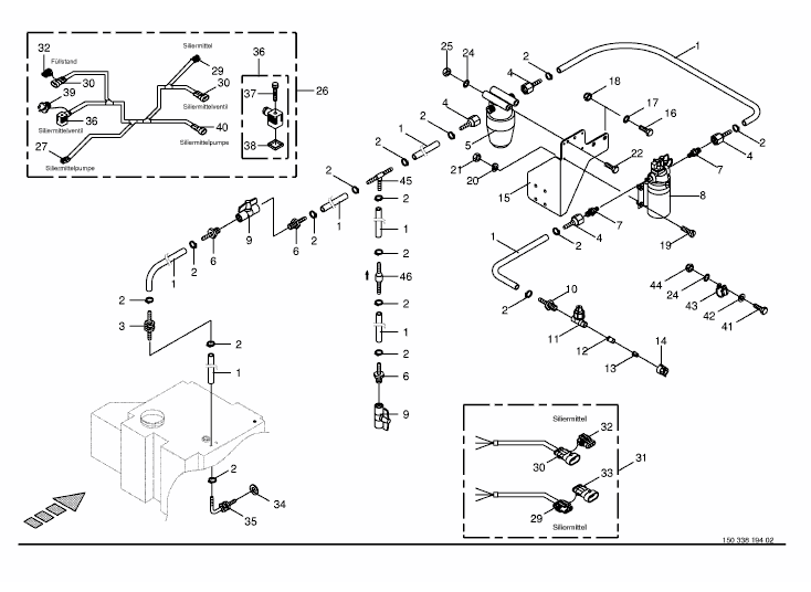 Silage agent system / Wiring harness -optional