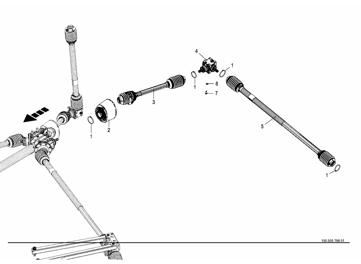 Drivning bakre rotor