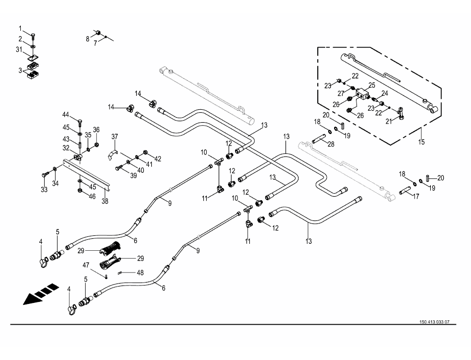 Hydraulik - breddjustering.