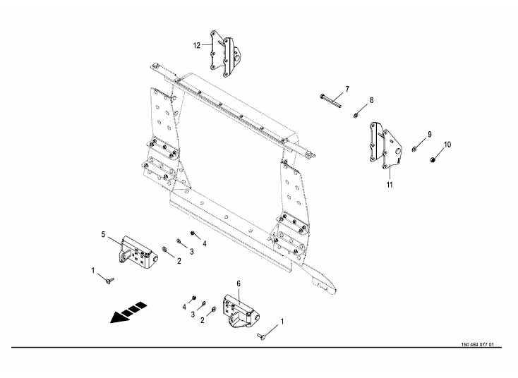 Pendulum frame adapter -750mm