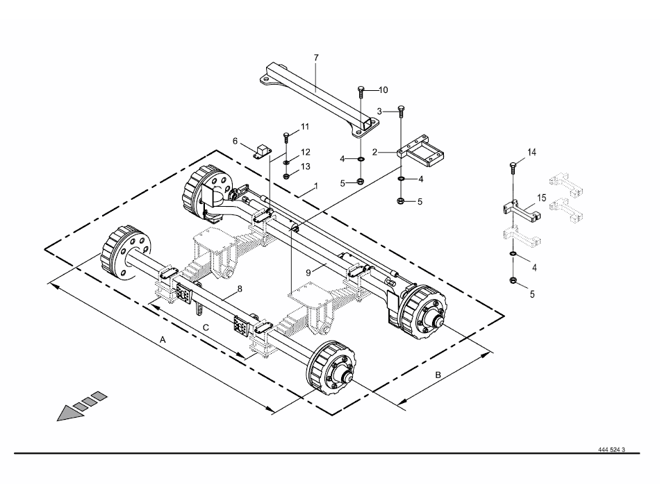 Tandemaxel tillbehör-11 ton