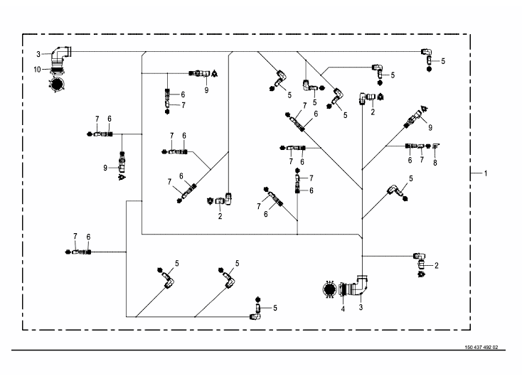 Cable harness - hydraulic support