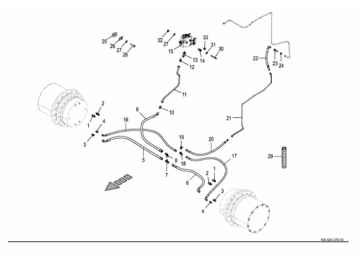 Hydraulics - brake front