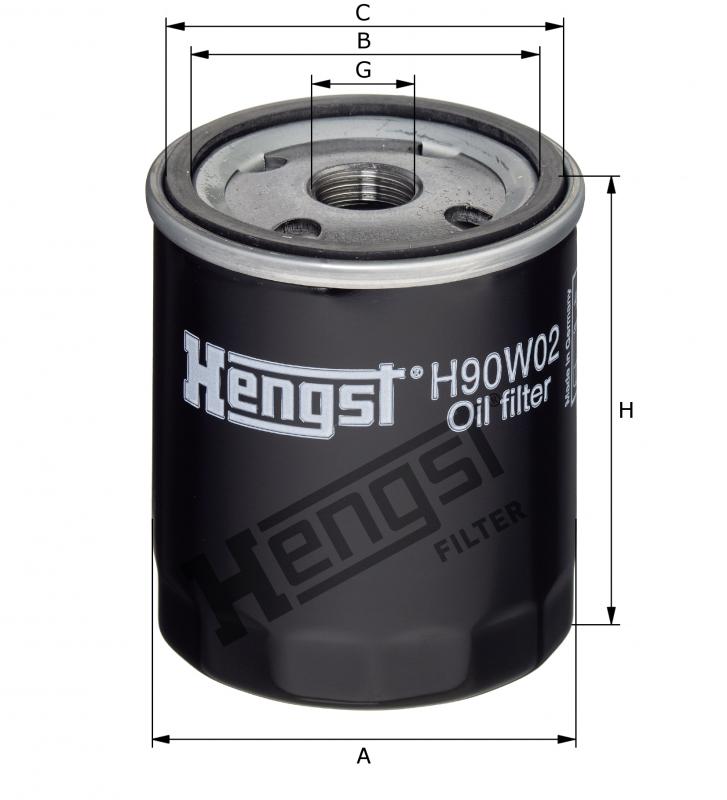 Hengst H90W02, Oljefilter-image