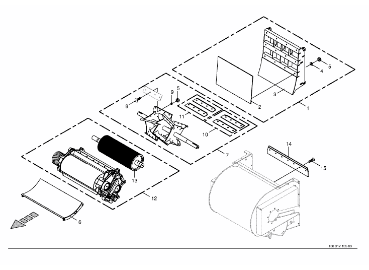 Crop flow -HD parts -not spring-mounted