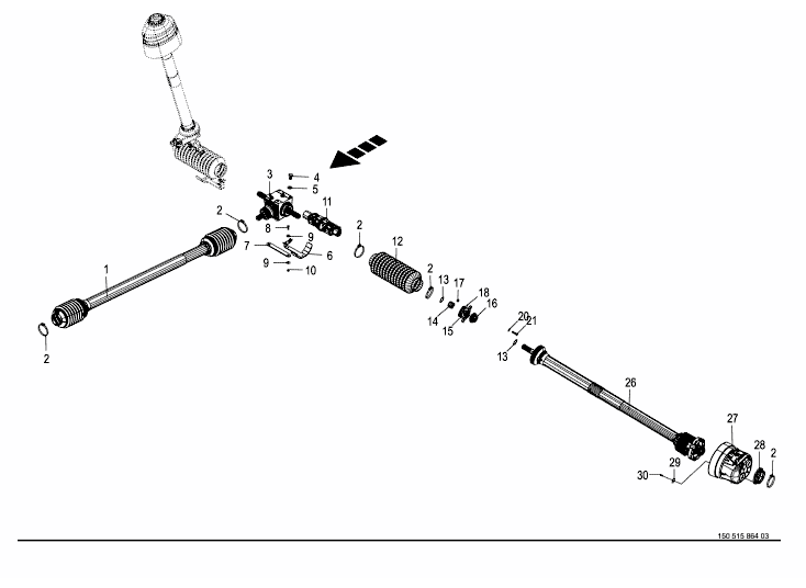 Drivning bakre rotor