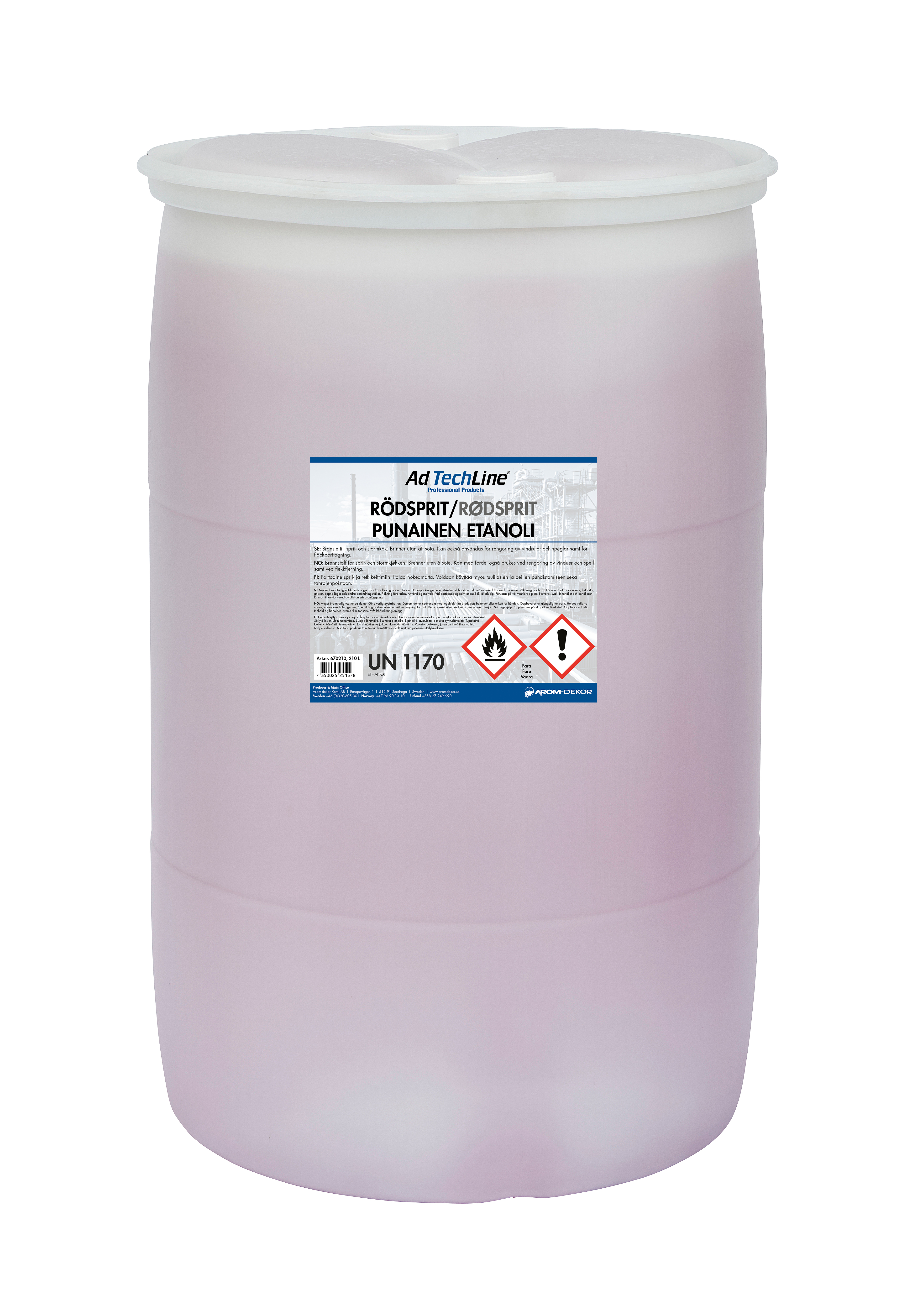 AdTechLine® Rödsprit, 210 liter fat