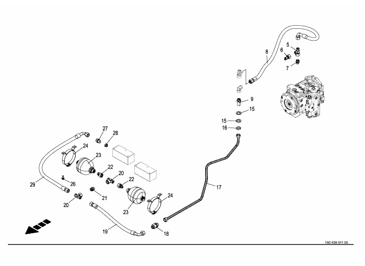 Charge pressure circuit