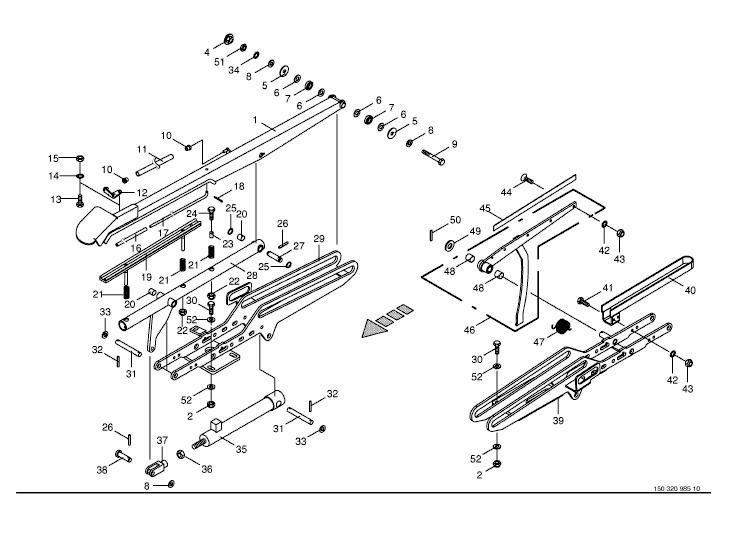 Film cutting device - right and left